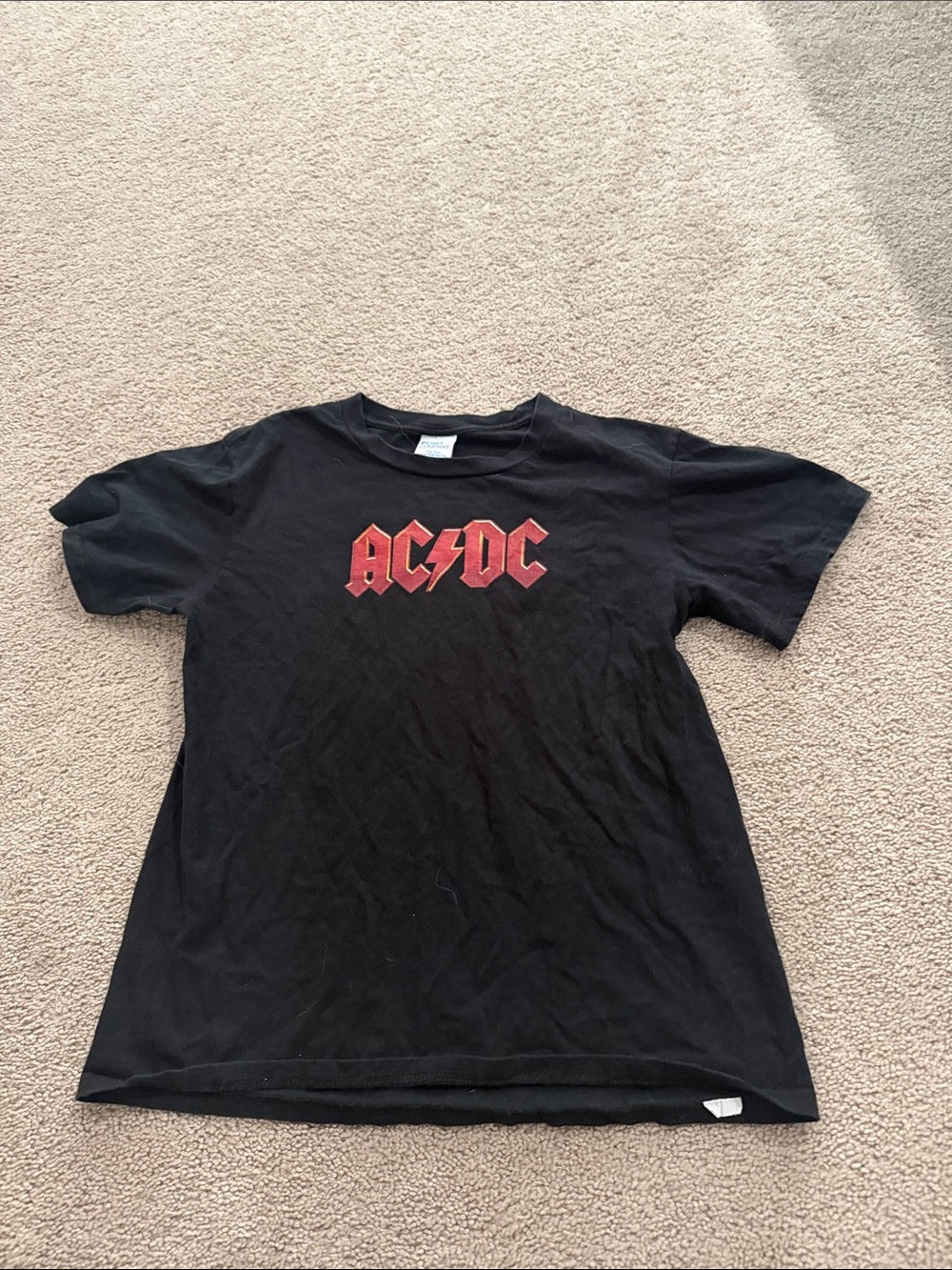 AC/DC Kids Black Tee with Red Logo